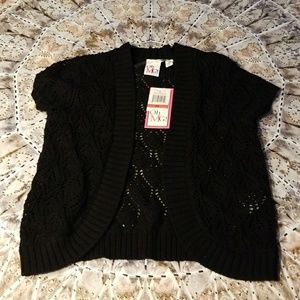 Oh MG! Junior's Short Sleeve Cardigan Size XS